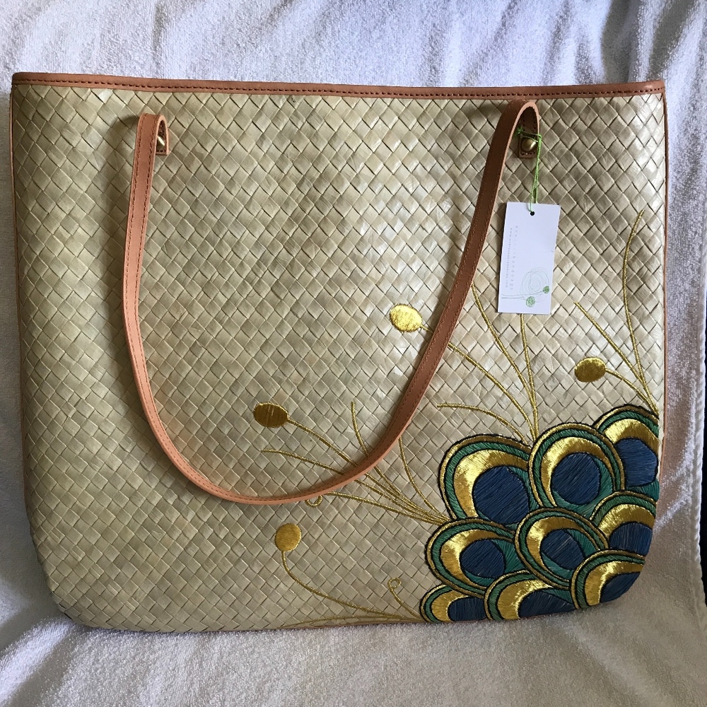 COPY - NWT Ava Rose Straw Handbag (Anthropologie)